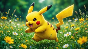 Pikachu in Flower Field
