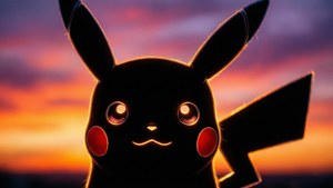 Pikachu Sunset Silhouette