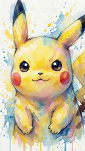 Pikachu Watercolor Art