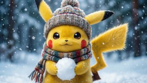 Pikachu Winter Fun