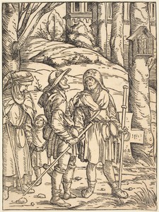 Pilgrims at a Wayside Shrine