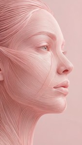 Pink Abstract Face