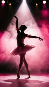 Pink Ballet Silhouette