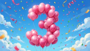 Pink Balloon Number 3