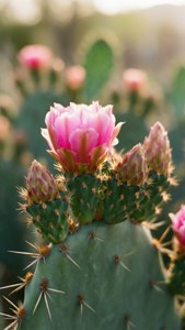 Pink Blooming Nopal