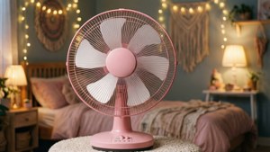 Pink Boho Bedroom Fan