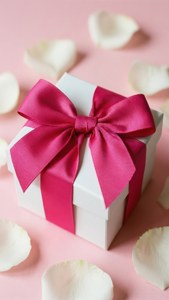 Pink Bow on Gift