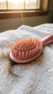 Pink Brush on Towel