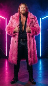 Pink Coat Pose