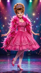 Pink Feather Boa Pose