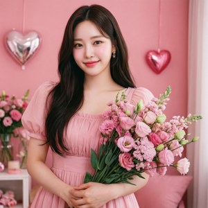Pink Flower Girl