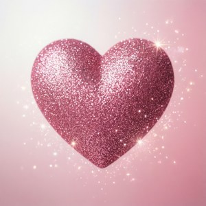 Pink Glitter Heart