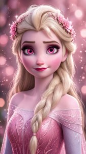 Pink Glowing Elsa