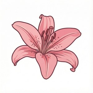Pink Lily Vector