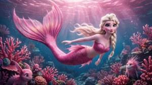 Pink Mermaid Elsa