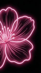 Pink Neon Flower