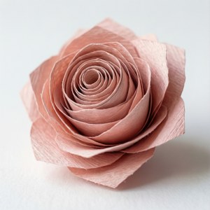 Pink Paper Rose Macro