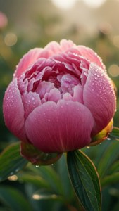 Pink Peony Awakening