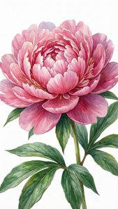 Pink Peony Watercolor