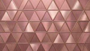 Pink Rose Gold Triangles
