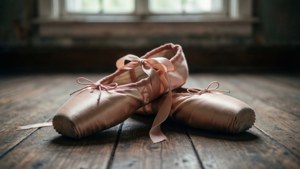 Pink Satin Pointe Shoes