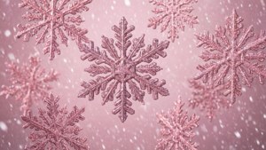 Pink Sparkle Snowflakes