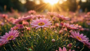 Pink Sunset Meadow