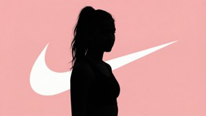 Pink Swoosh Silhouette
