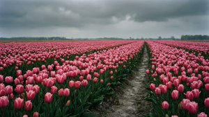 Pink Tulip Field