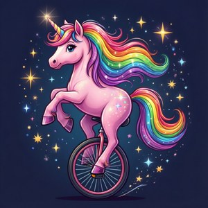 Pink Unicorn Unicycle