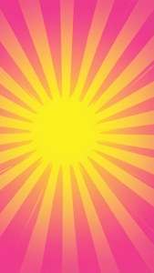 Pink Yellow Sunburst