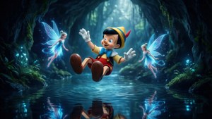 Pinocchio in the Fairy Cave