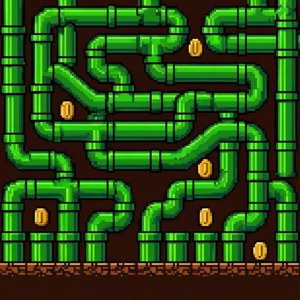 Pipe Maze Pattern