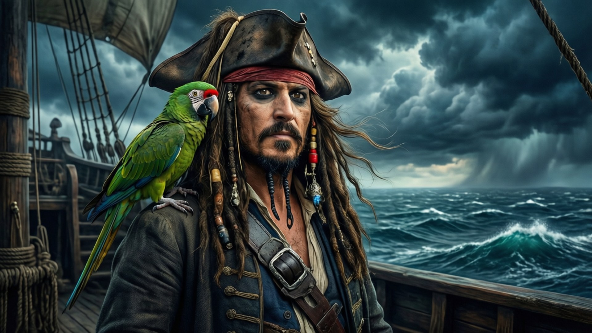 Pirate Captain Silver by Wallpapers.art Studio