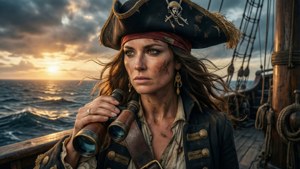 Pirate Captain Sunset