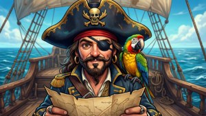 Pirate Captain with Parrot