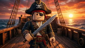 Pirate Roblox Head Sunset