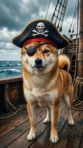 Pirate Shiba Adventurer