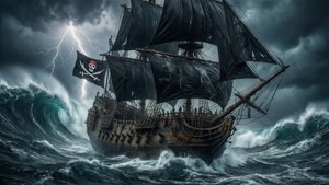 Pirate Ship in Storm