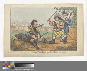 Pistol eating Fluellen's Leak - "Henry V"