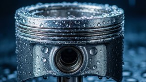 Piston with Dewdrops
