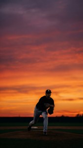 Pitcher Silhouette Sunset