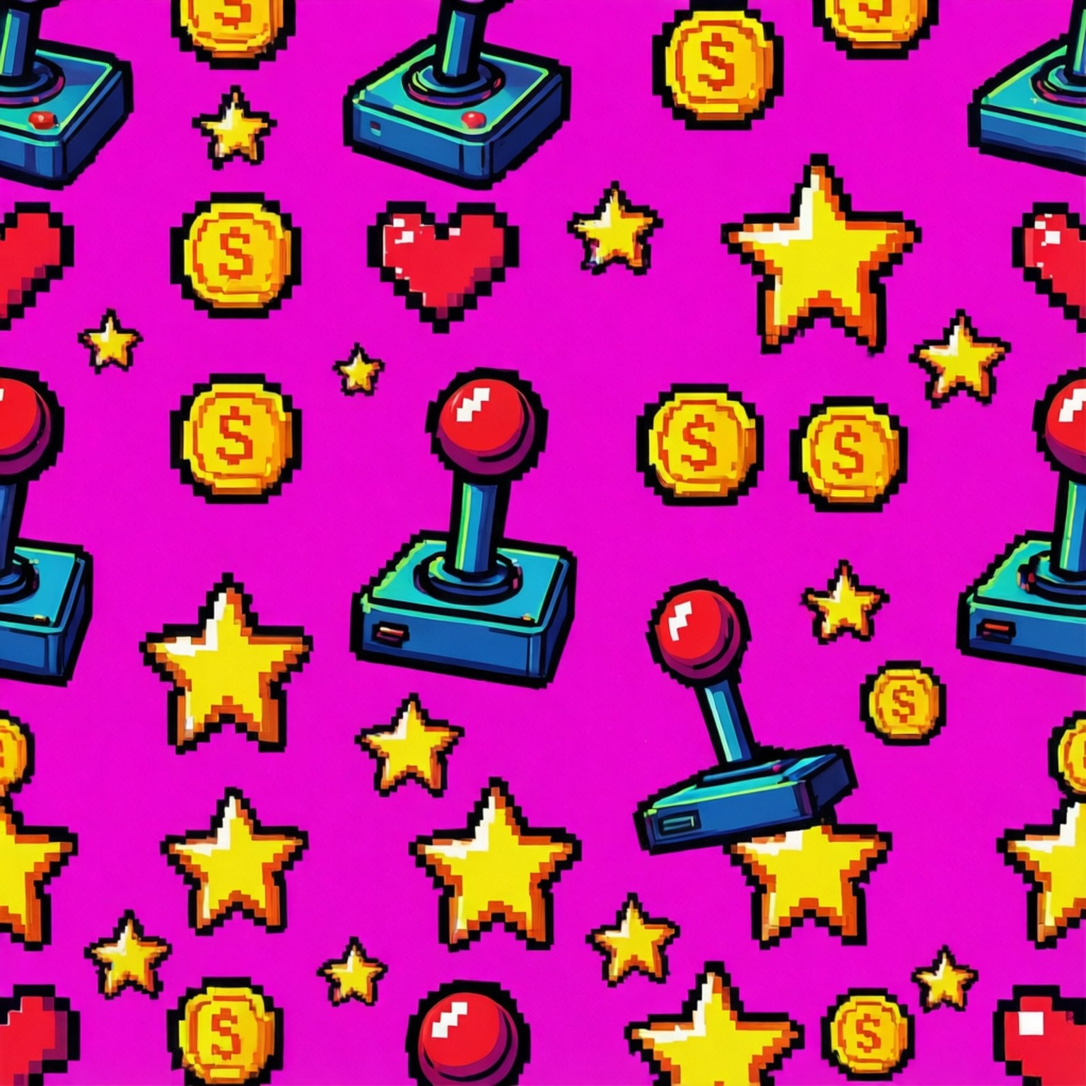 Pixel Arcade Dreams by Wallpapers.art Studio