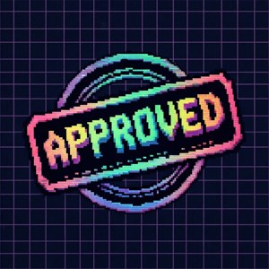 Pixel Art Approved Stamp