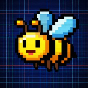 Pixel Art Bee Emoji