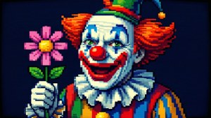 Pixel Art Clown