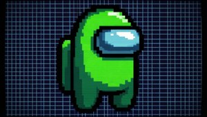 Pixel Art Green Crewmate