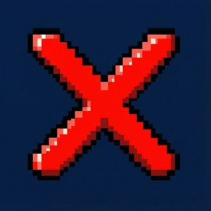 Pixel Art Red X