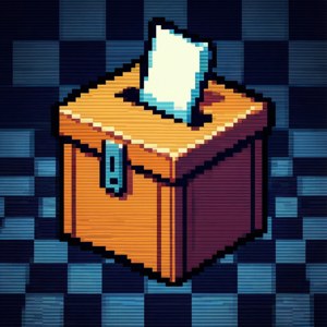 Pixel Art Retro Ballot Box