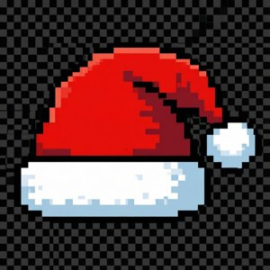 Pixel Art Santa Hat